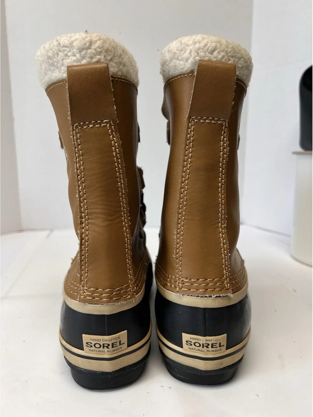 SOREL Women's US 6 Waterproof Tan Black Insulated Mid Calf Boots Fur Top - Picture 4 of 8